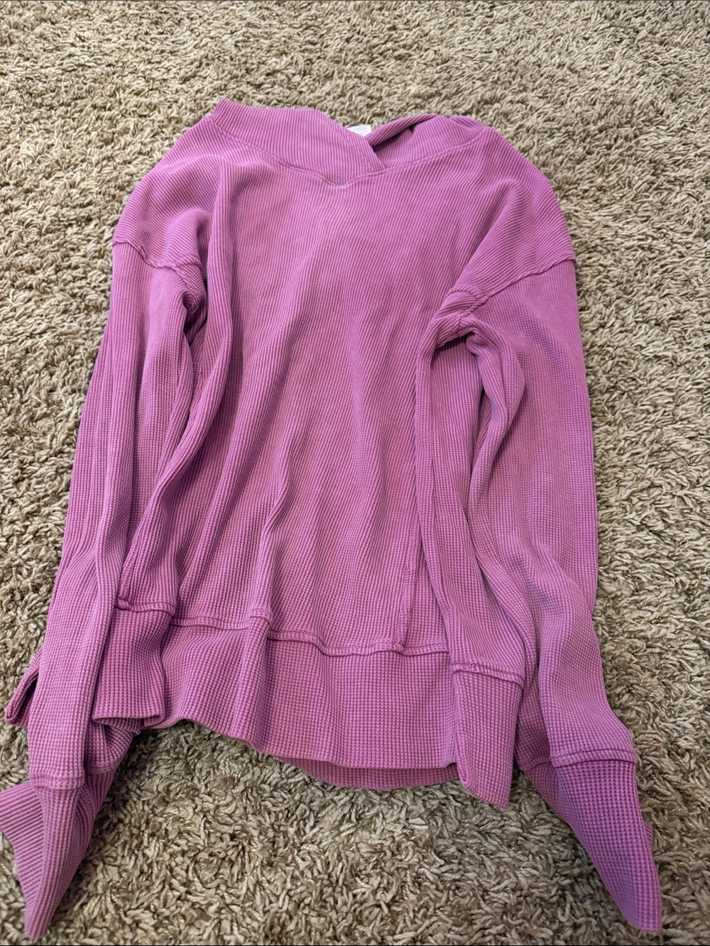 Jockey Lightweight Waffle Knit Shirt Jacket in Mauve Pink